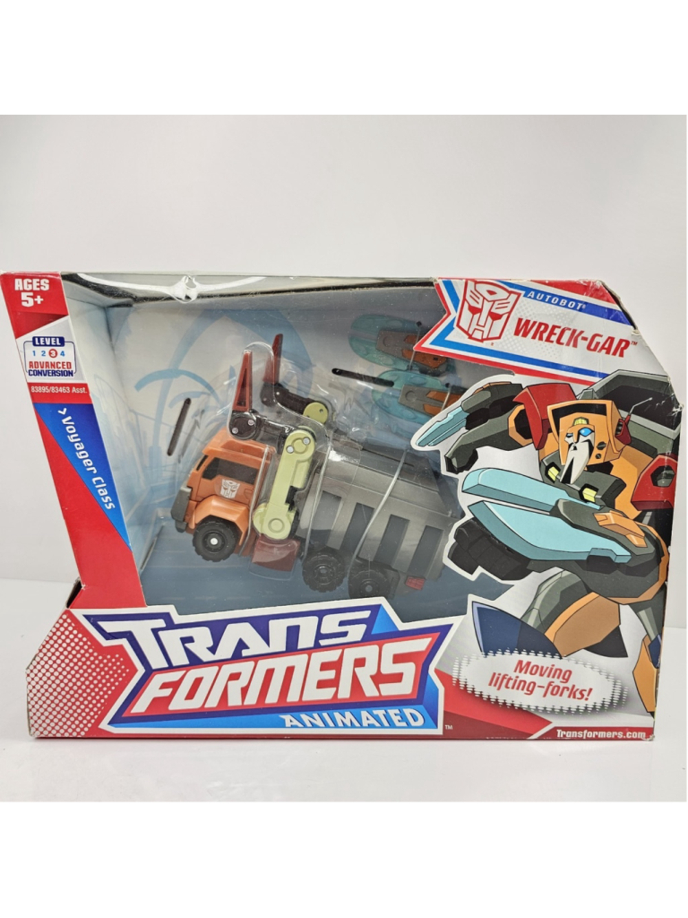 SEALED Transformers Animated Voyager Class Autobot Wreck-Gar Toy Box Wear
